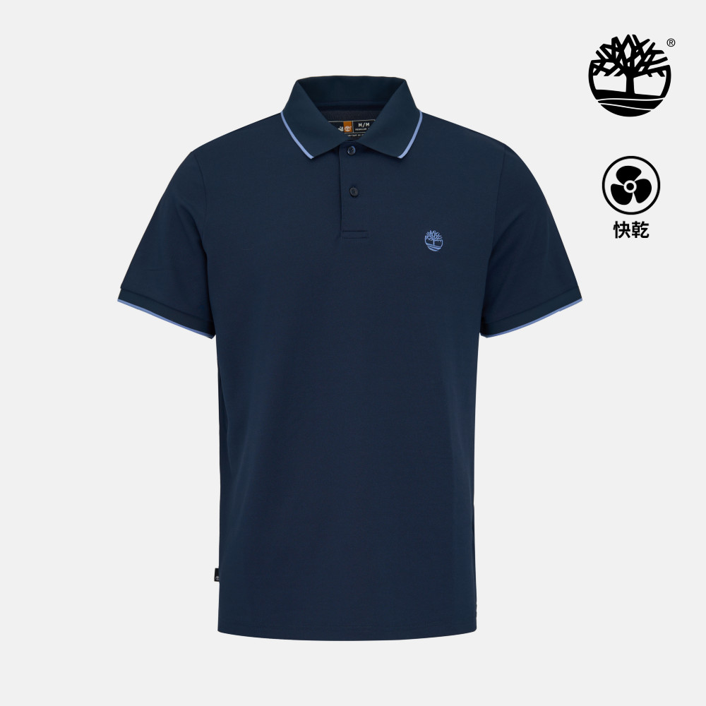Timberland 中性深寶石藍快乾Polo衫|0YHFN433