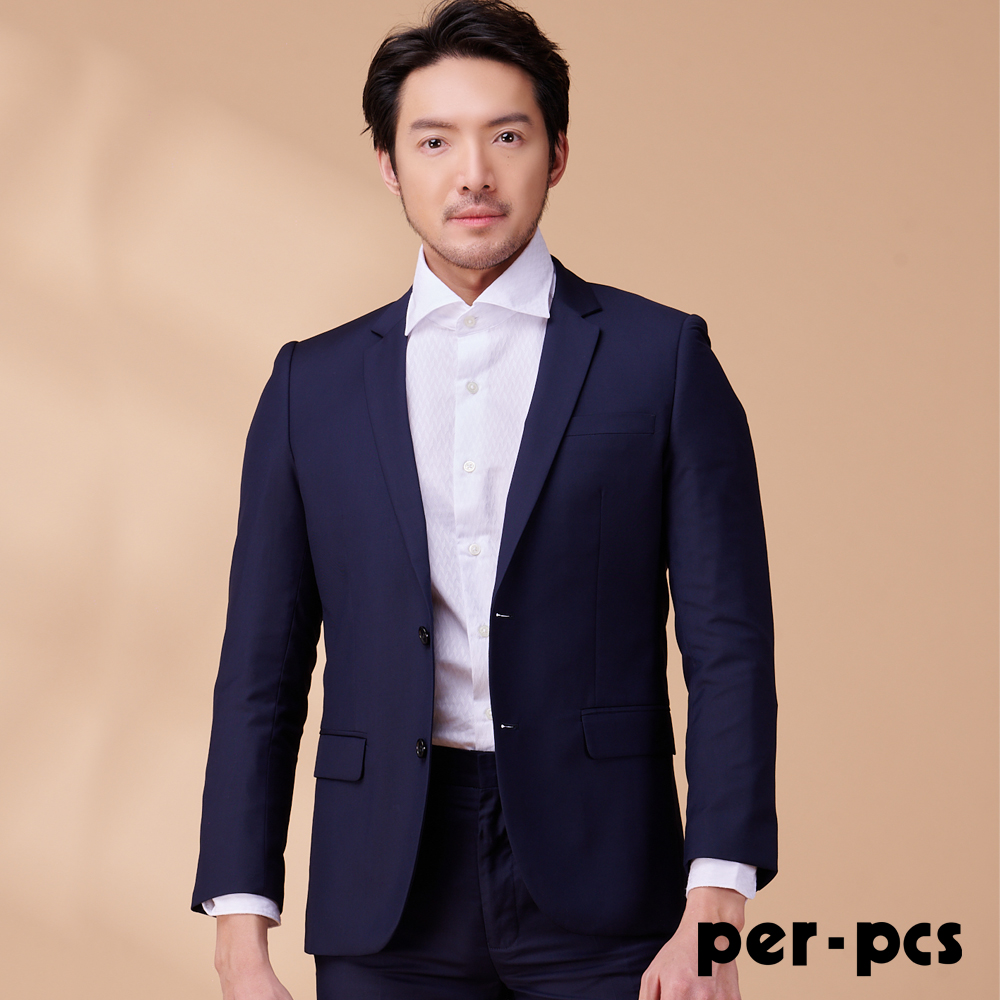 per-pcs 派彼士 紳士經典素面合身西裝_藍(824302)