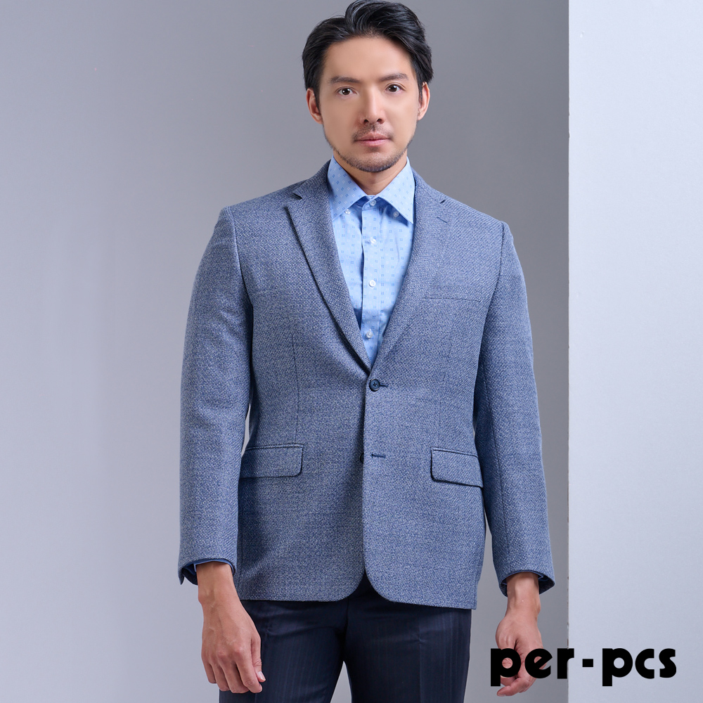 per-pcs 派彼士 高雅細緻交織休閒西裝_藍(819901)