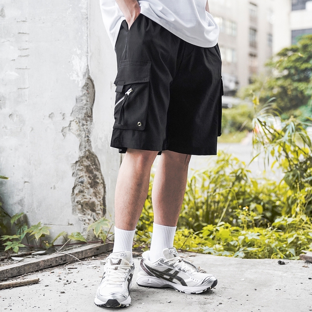 AMERO 愛馬歐 男裝 女裝 彈性 拉鍊 口袋 工作短褲 情侶裝