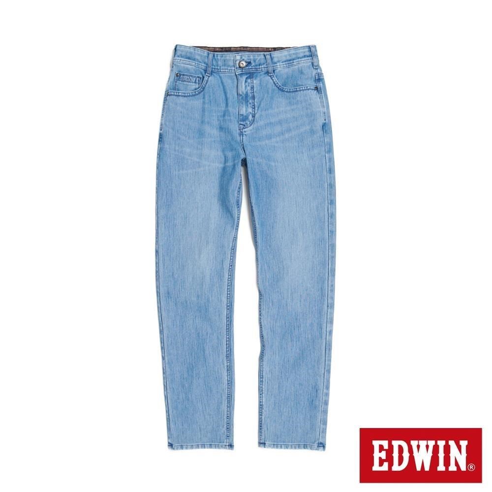 EDWIN 男裝 JERSEYS 基本丹寧直筒迦績褲 (石洗藍)