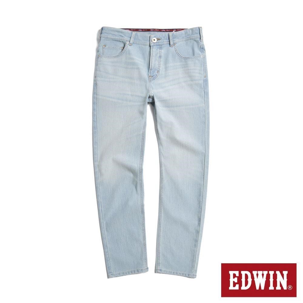 EDWIN 男裝 加大碼 JERSEYS迦績 經典斜紋修身丹寧直筒迦績褲 (漂淺藍)