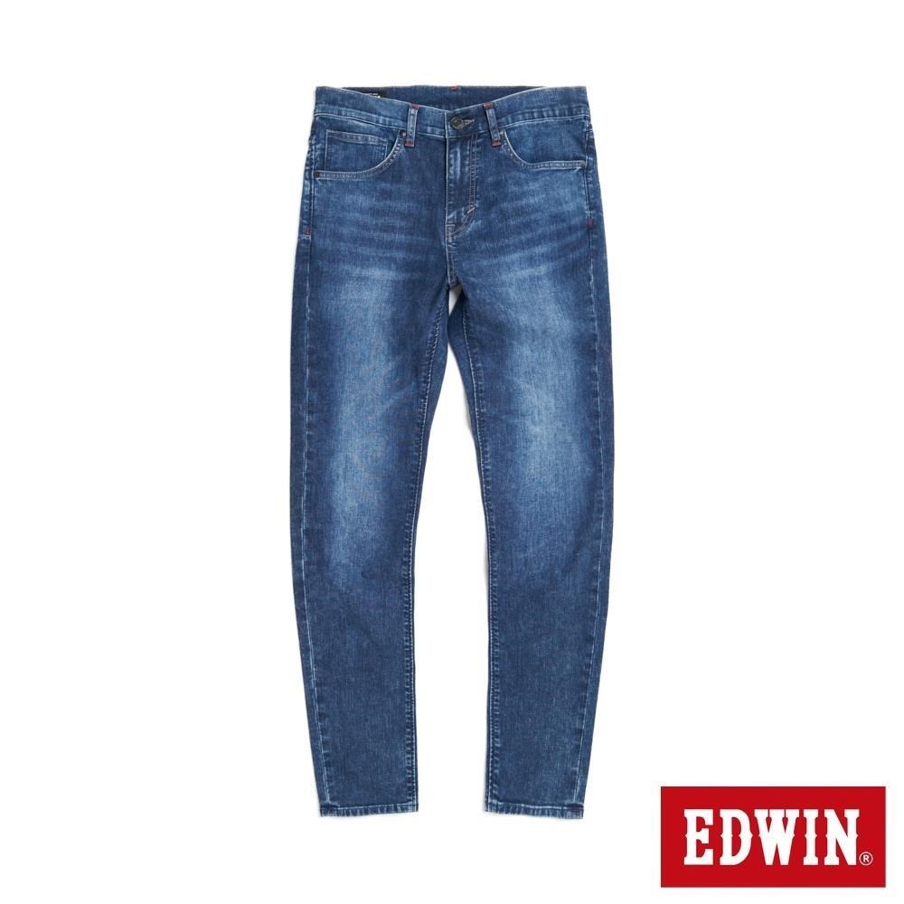 EDWIN 男裝 EDGE 基本窄管丹寧直筒褲 (拔洗藍)