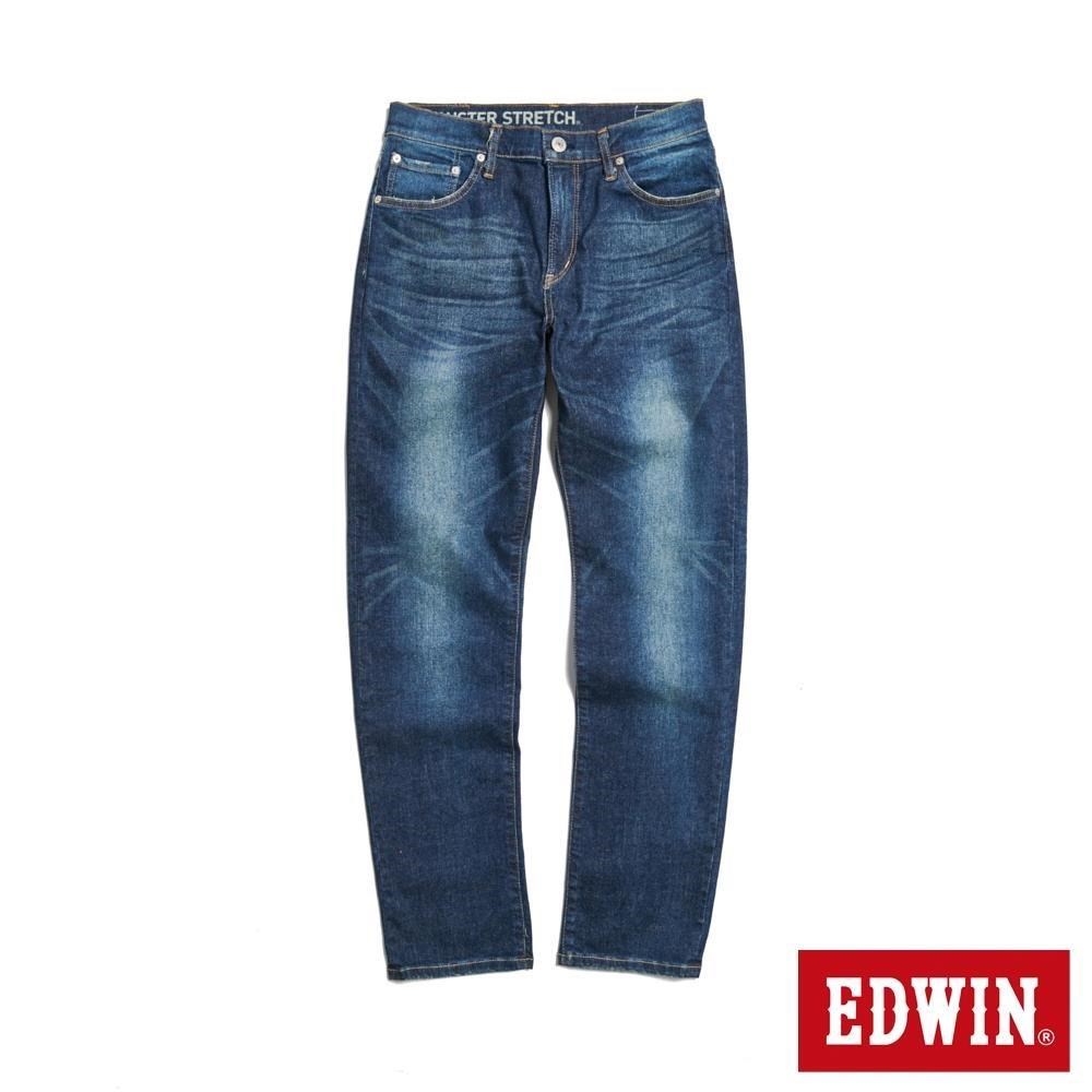 EDWIN 男裝 加大碼 怪彈力系列 怪彈力丹寧中直筒褲 (石洗綠)