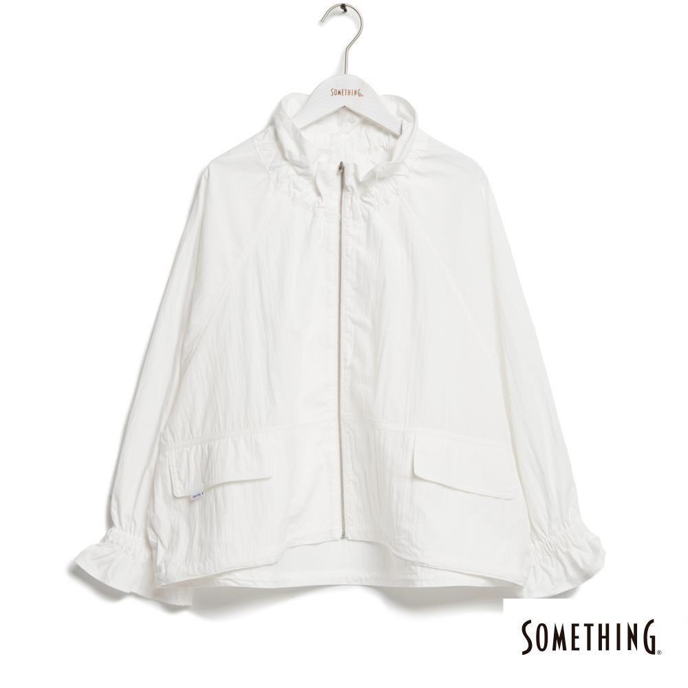 SOMETHING 女裝 寬版造型外套 (白色)
