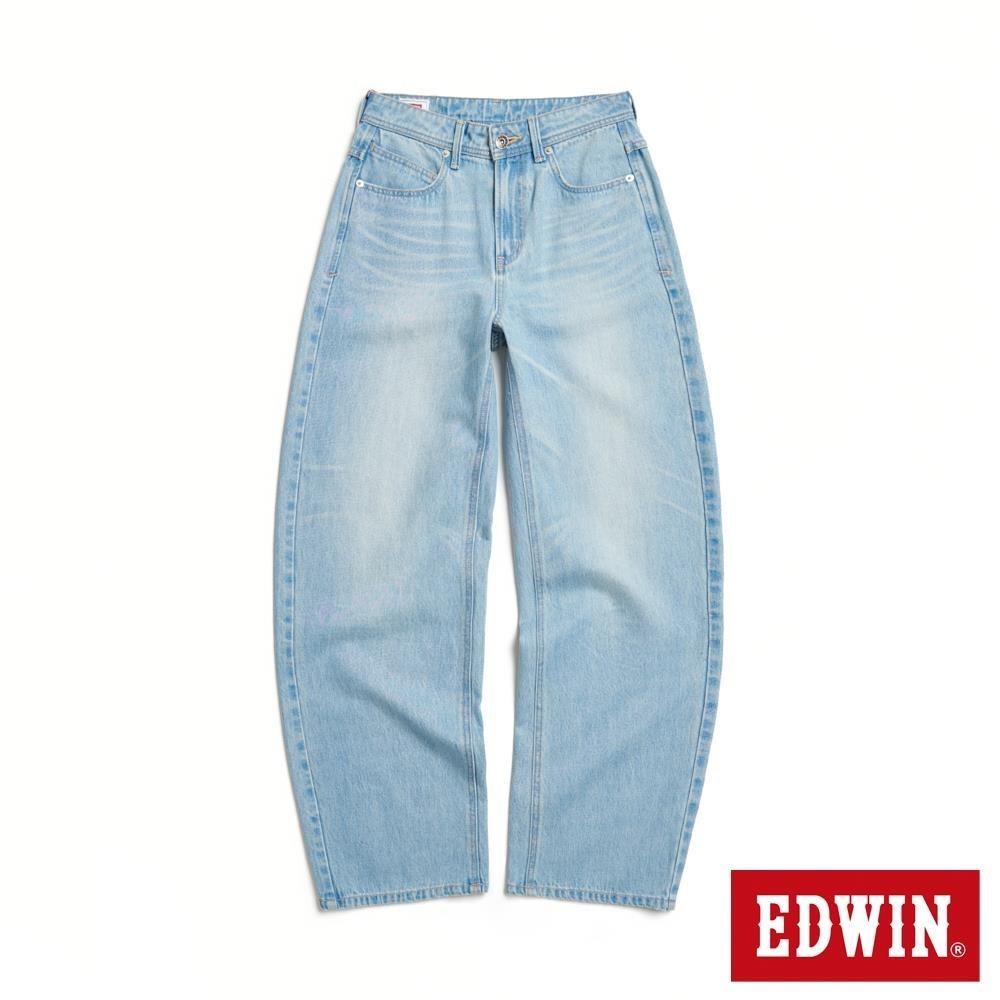 EDWIN 女裝 仿舊水洗丹寧直筒褲 (漂淺藍)