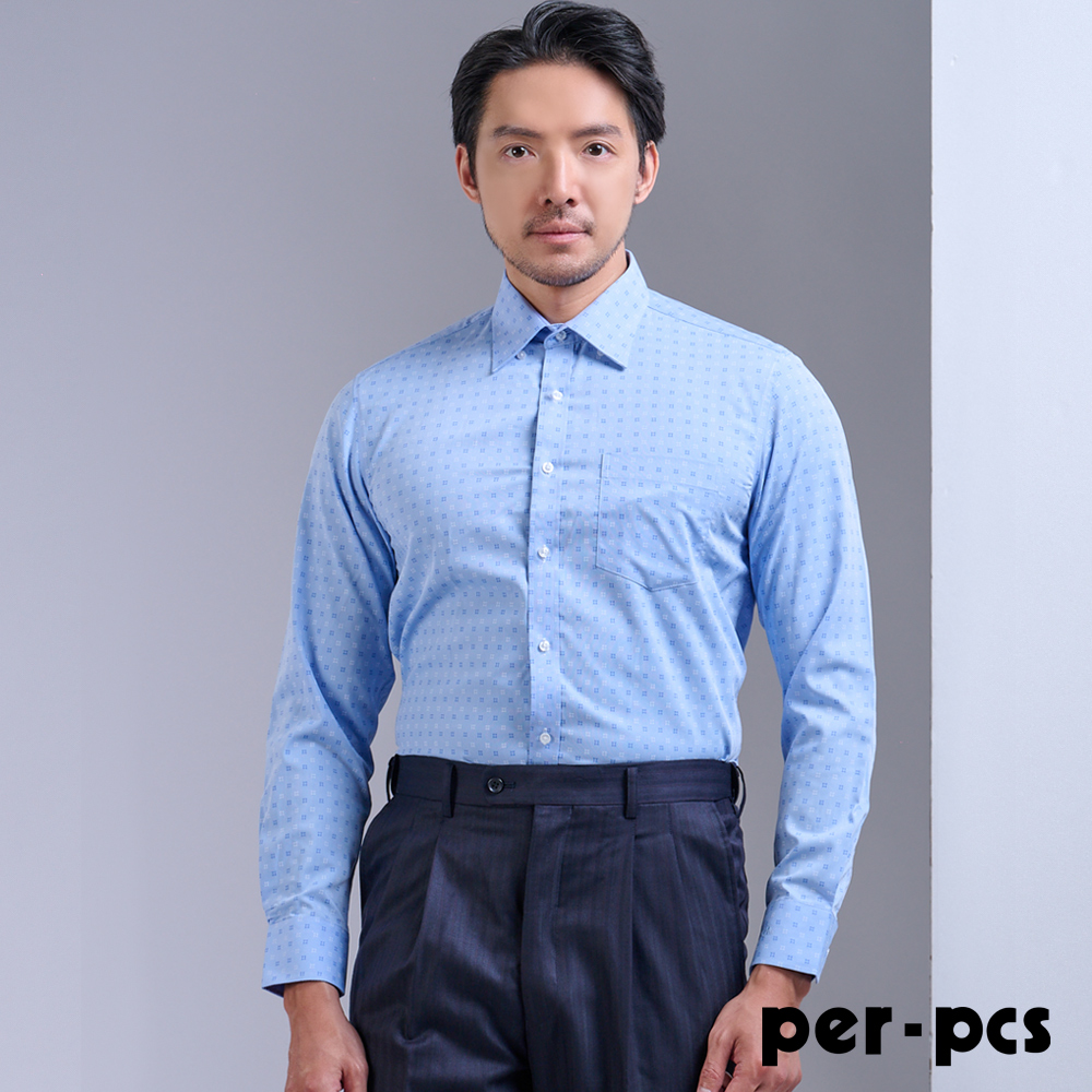 per-pcs 派彼士 商務紳士長袖襯衫_藍(823462)