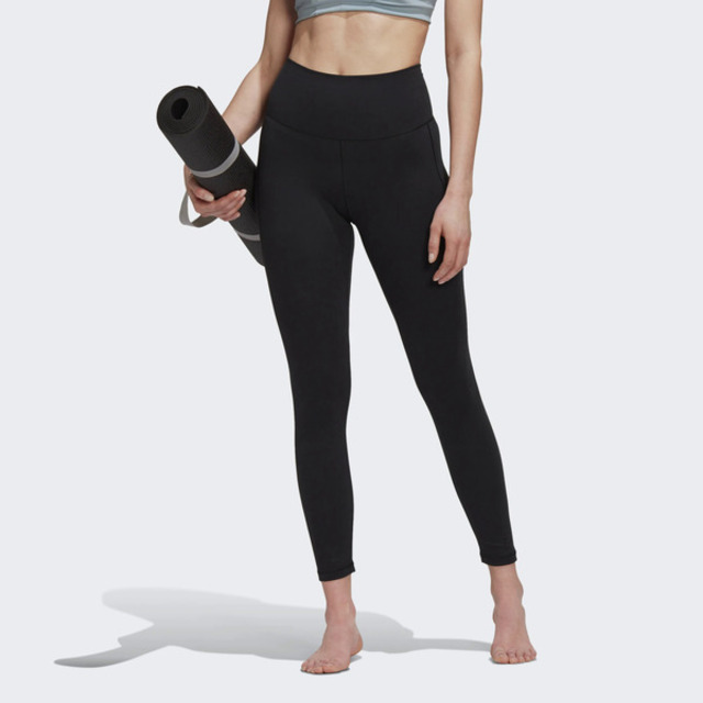 adidas 愛迪達 Adidas Yo Sto Tig HC6637 女 九分緊身褲 運動 訓練 瑜伽 柔軟 支撐 愛迪達 國際版 黑