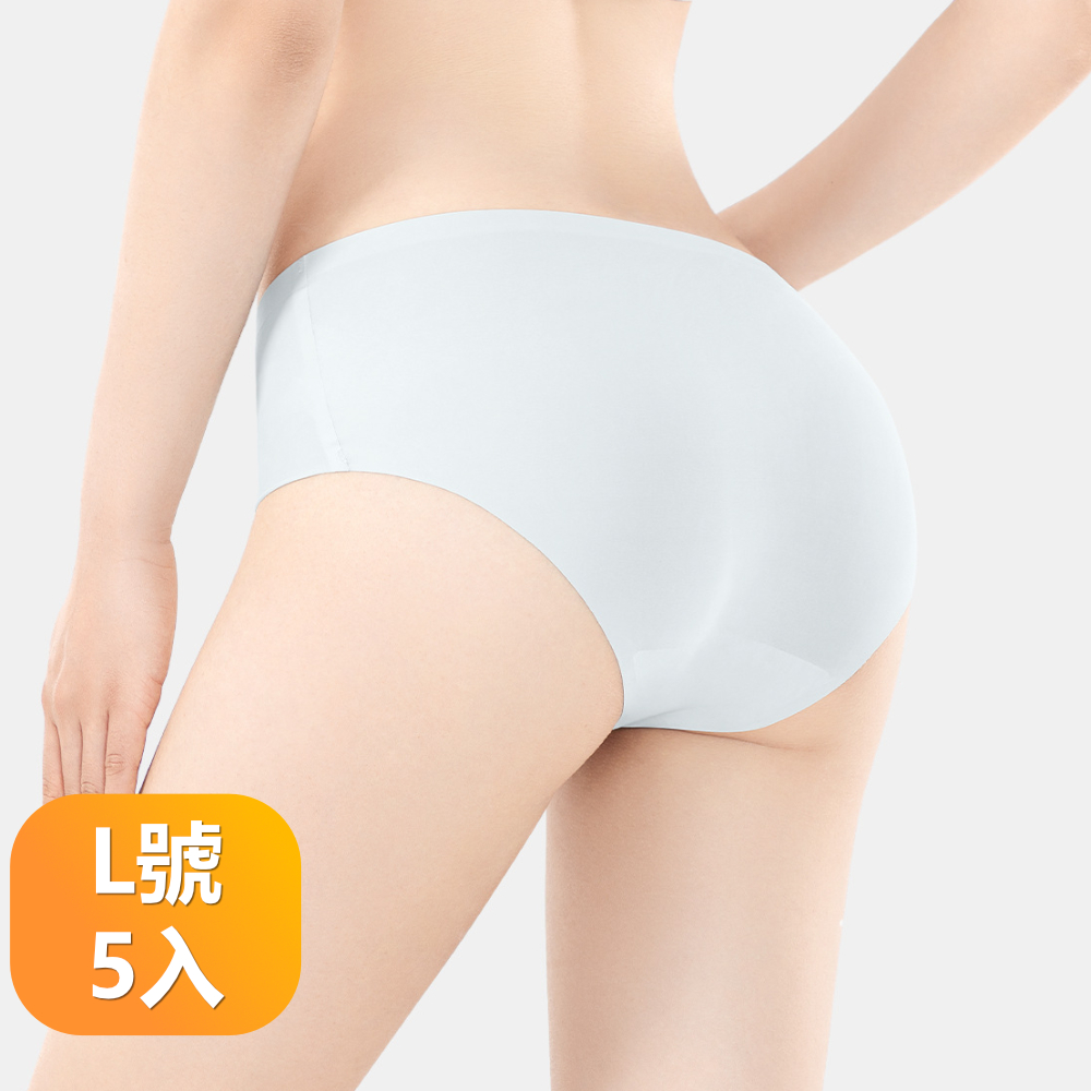 【晴安居】女款3條裝冰絲輕薄無痕抑菌透氣一次性免洗內褲-L號5入