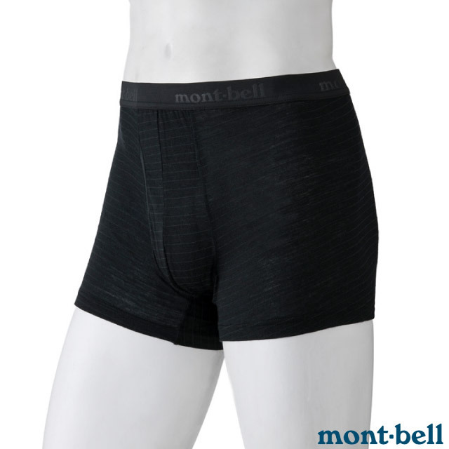 MONT-BELL 男 SPMW LIGHT WEIGHT TRUNKS 四角內褲.四角褲.平角內褲/ 1107823 BK 黑