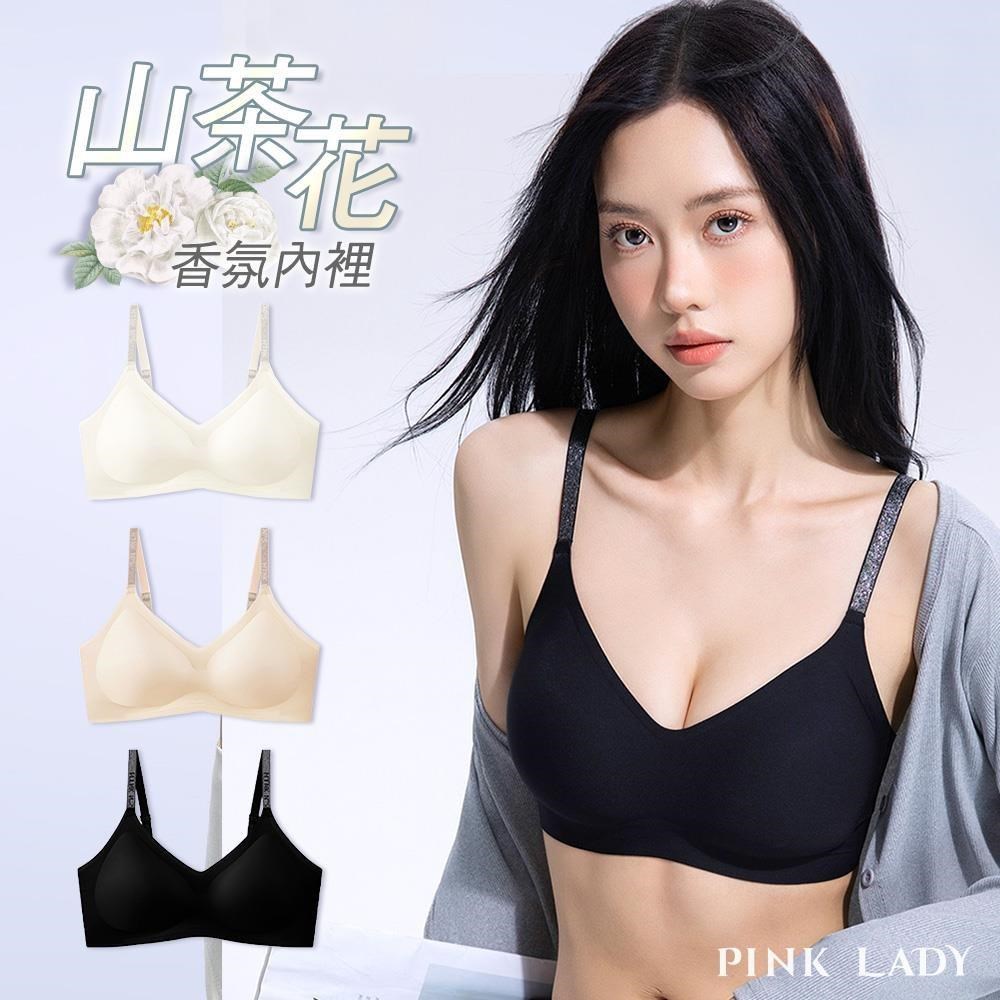 pink lady 任-B-E罩杯 山茶花香氛內裡 細肩帶無痕內衣 7535