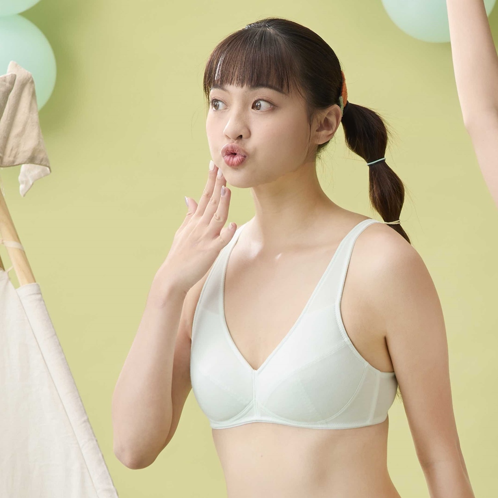 BeenTeen 嬪婷 學生系列-Q萌牛奶 A-C罩杯第三階段適體內衣(青梅綠)-BB1647C6