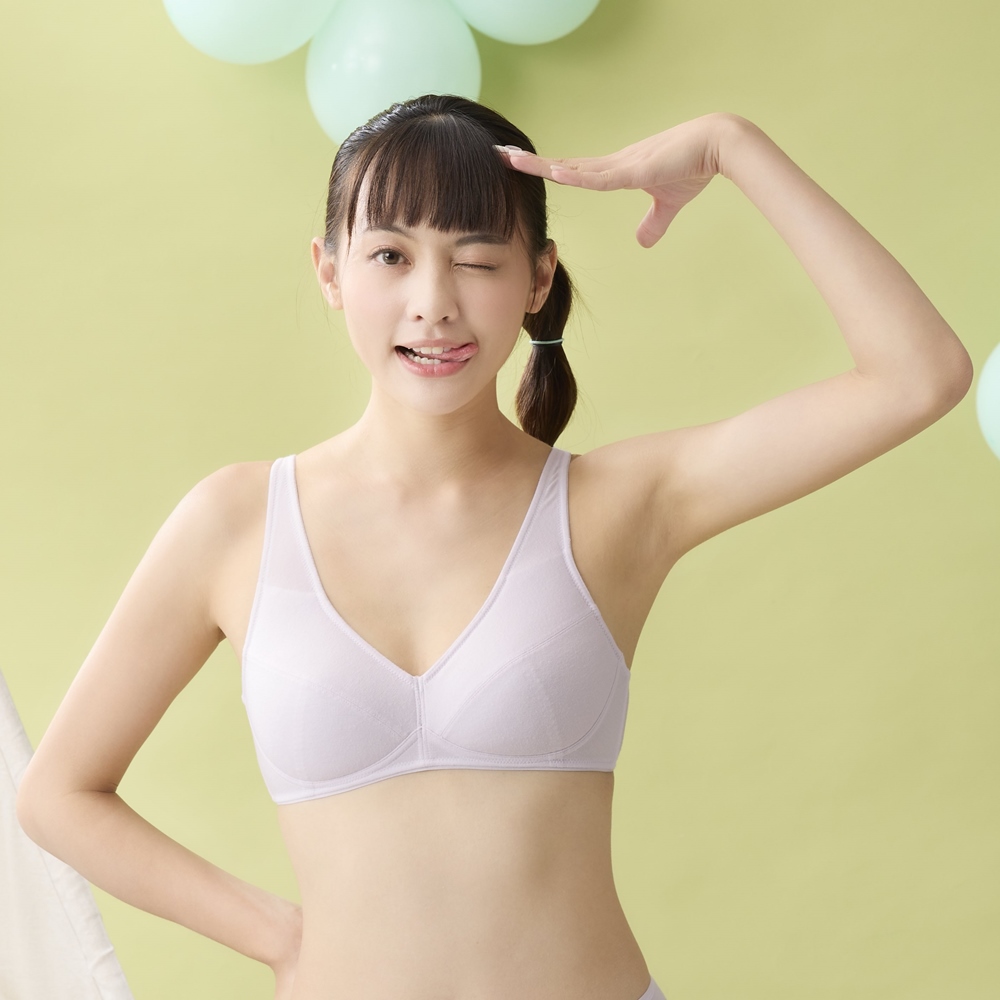 BeenTeen 嬪婷 學生系列-Q萌牛奶 A-C罩杯第三階段適體內衣(夢幻紫)-BB1647L6
