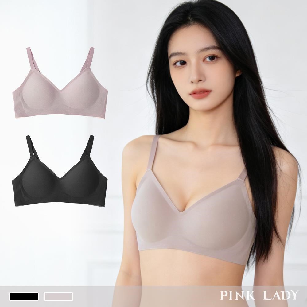 pink lady 任-無痕無鋼圈 B-C罩杯 聚胸定型 無鋼圈 單件內衣(包覆/防擴/軟膠條) 8201