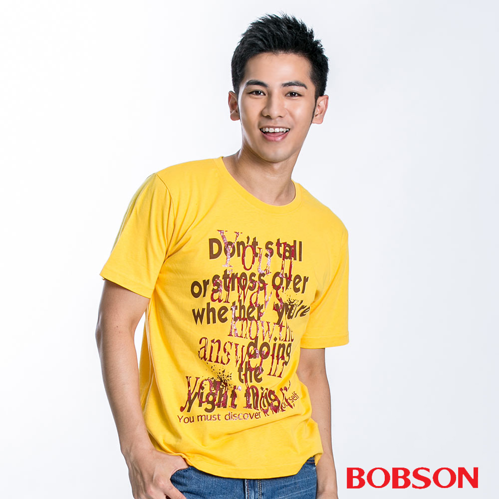 【BOBSON】男款短袖印圖上衣(22031-30)
