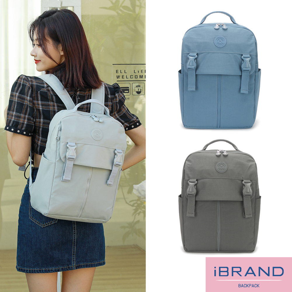 iBrand 後背包 輕盈文青感大容量後背包(多色任選)