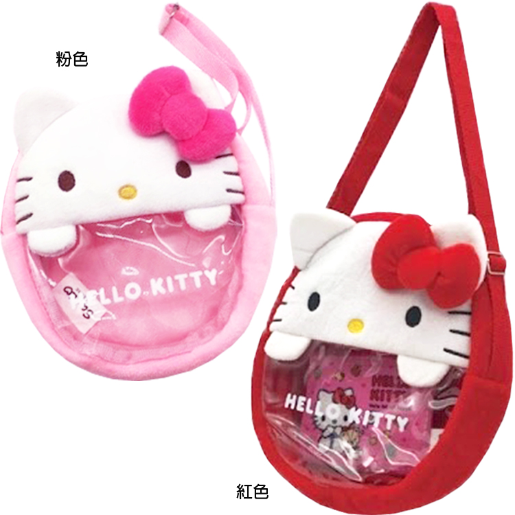 Hello Kitty HELLO KITTY兒童斜背包包絨毛斜背包肩背包側背包 414641/414642（其他規格）