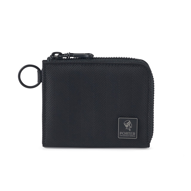 PORTER INTERNATIONAL 低調奢華 MELODY系列 L型短夾 (黑色)（其他規格）