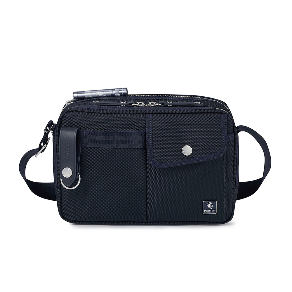 PORTER INTERNATIONAL 自信經典 NEW HEAT系列 雙層斜背包 (深藍色)(其他規格)