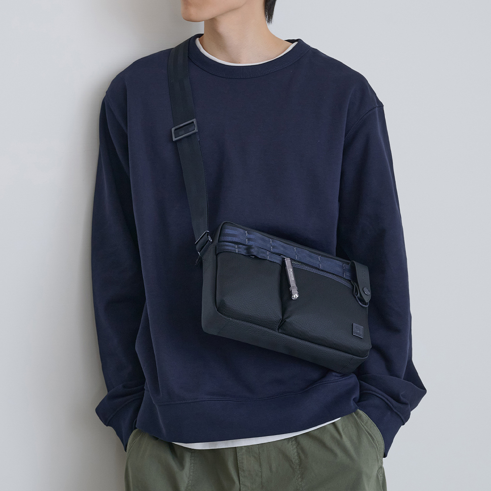 PORTER INTERNATIONAL 自信經典 NEW HEAT系列 斜背包 (深藍)(其他規格)