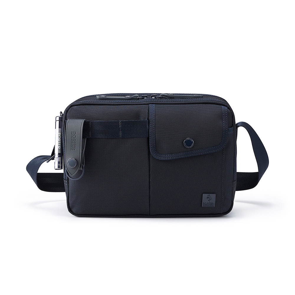 PORTER INTERNATIONAL 自信經典 NEW HEAT系列 雙層斜背包 (深藍)