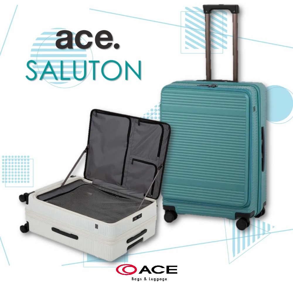 ACE BAGS & LUGGAGE 30吋 Saluton 前開式可擴充橫紋大容量可煞車行李箱(多色可選05364)