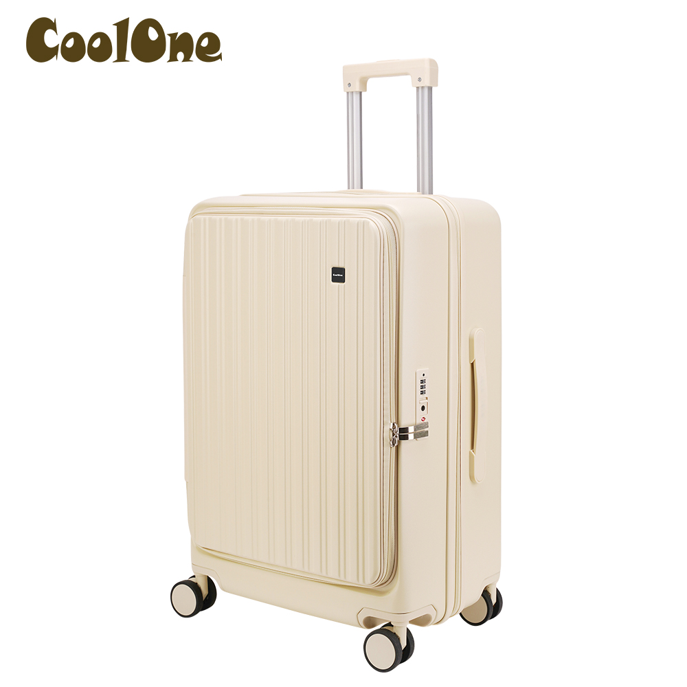 DISEGNO Coolone 24吋1:9前開式 上掀式 擴充加大 拉鍊箱 TSA海關鎖 靜音飛機輪 旅行箱 行李箱