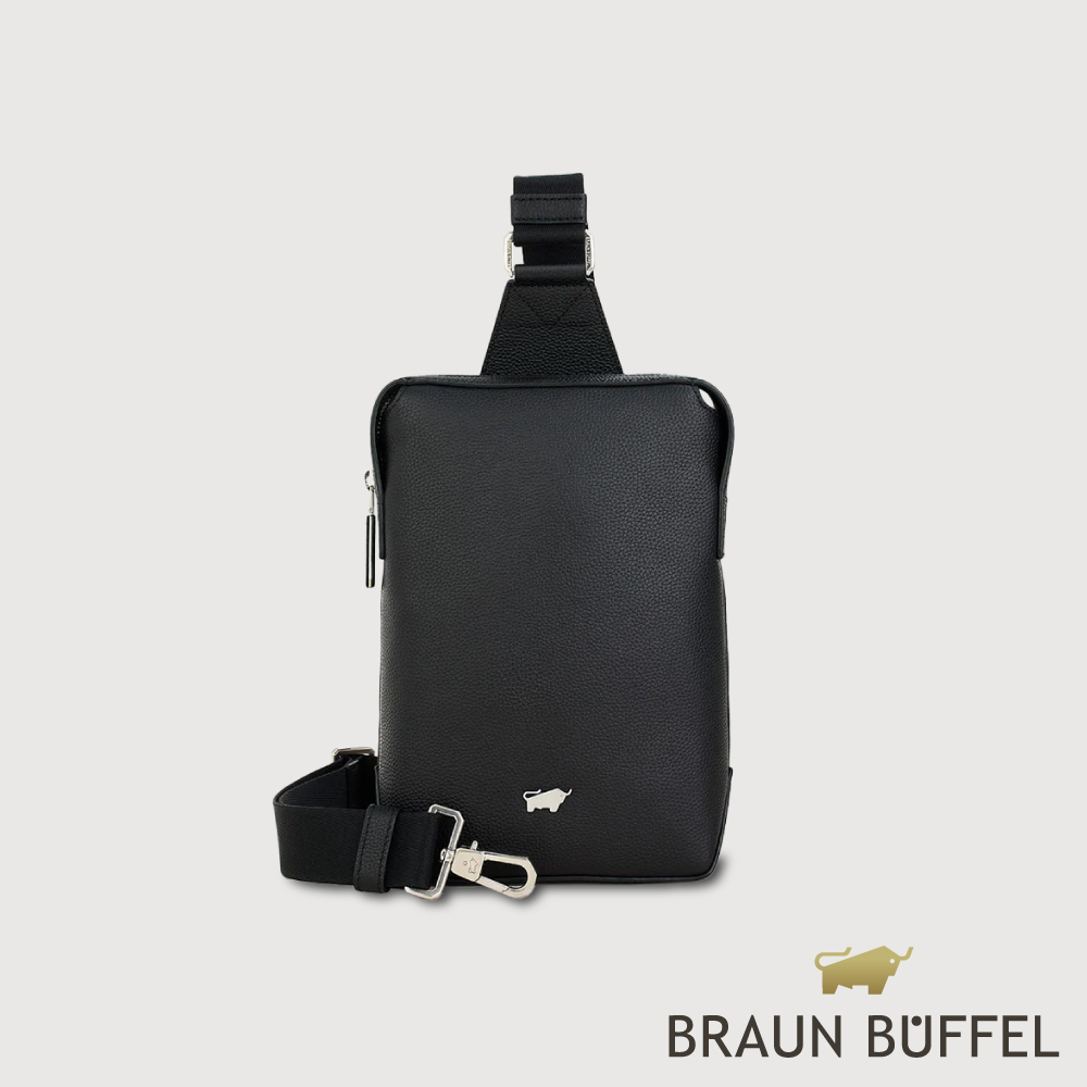 BRAUN BUFFEL 德國小金牛 台灣總代理 諾瓦-A 胸包-黑色/BF564-22-BK