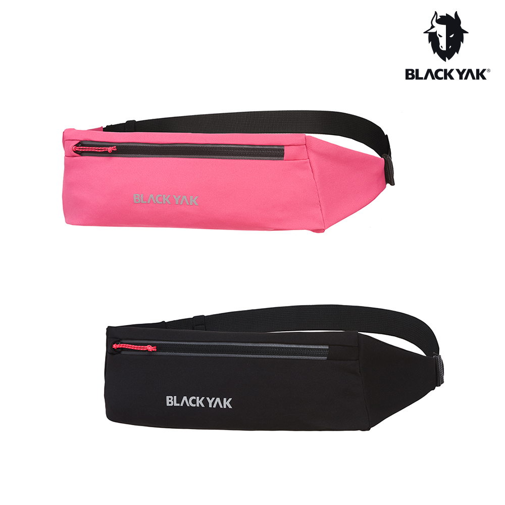 BLACKYAK TRAIL RUN輕量腰包(霓桃紅/黑色)-快扣腰帶 反光設計 夜跑包 腰包-BYEB2NBB01