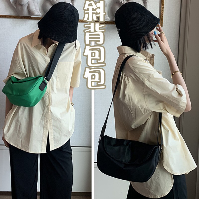 MoonDy 包包 女包包 斜背包 男包 馬鞍包 側背包男 工具腰包 尼龍包包 小眾包包 隨身腰包 362