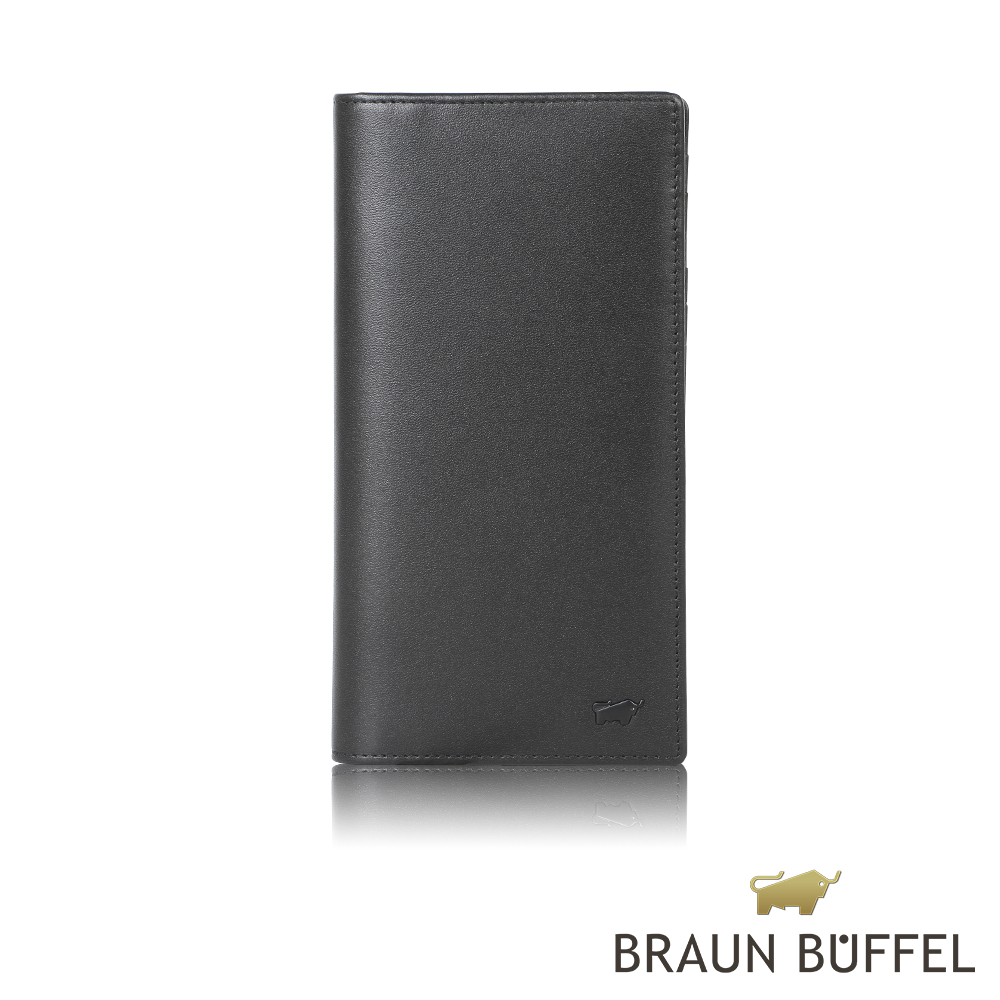 BRAUN BUFFEL 德國小金牛 台灣總代理 路西奧 15卡長夾-黑色/BF399-631-BK