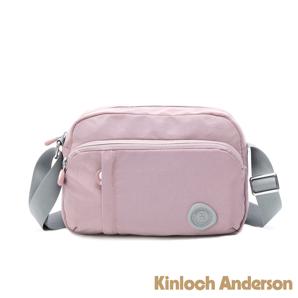 Kinloch anderson 金安德森 River 皺褶感拉鍊前袋斜側包-粉紫