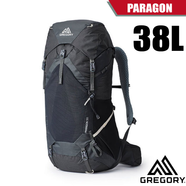 Gregory 美國 PARAGON 38L 多功能健行登山背包.透氣背網背包.休閒背包/ 143363-2917 玄武黑