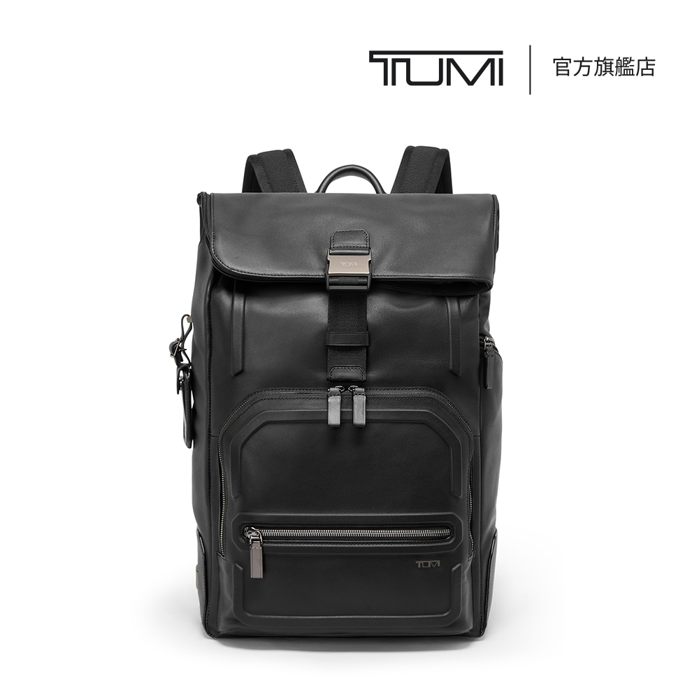 TUMI Harrison Osborn 15 吋筆電皮革機能通勤捲頂背包