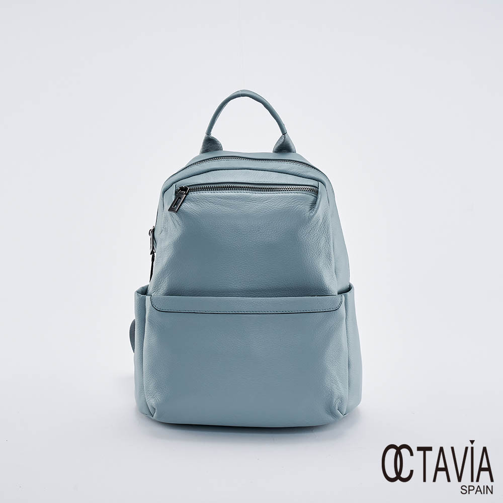 OCTAVIA 8 OCTAVIA8 真皮- 童心粉彩系列 大人氣牛皮後背包 - 完美淡藍