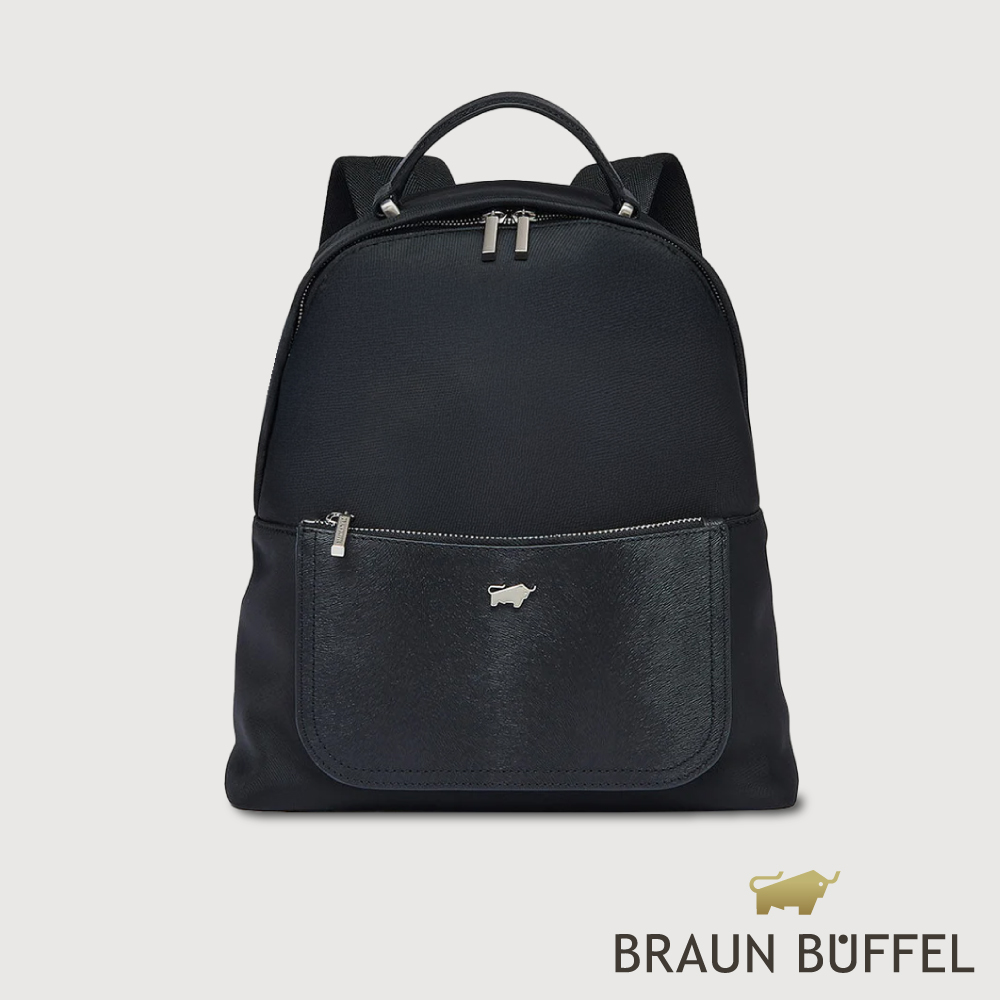 BRAUN BUFFEL 德國小金牛 台灣總代理 凱瓦 後背包-黑色/860-72-BK