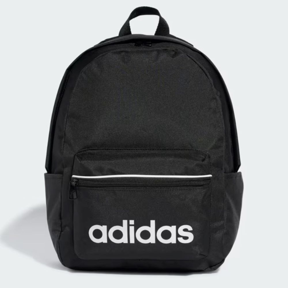 adidas 愛迪達 經典線條後背包 17L大空間 黑色後背包 知名潮流運動品牌 IP9199