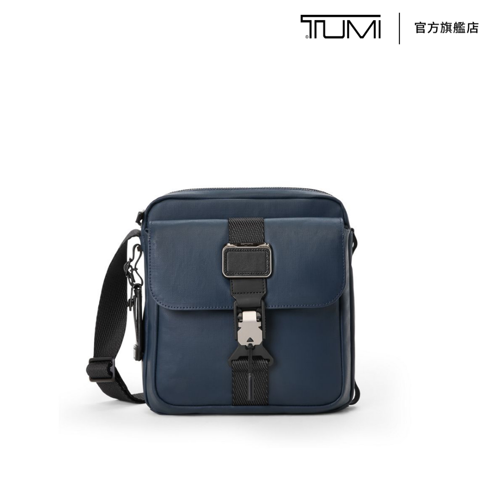 TUMI ALPHA BRAVO Junior 帆布斜背包 - 海軍藍