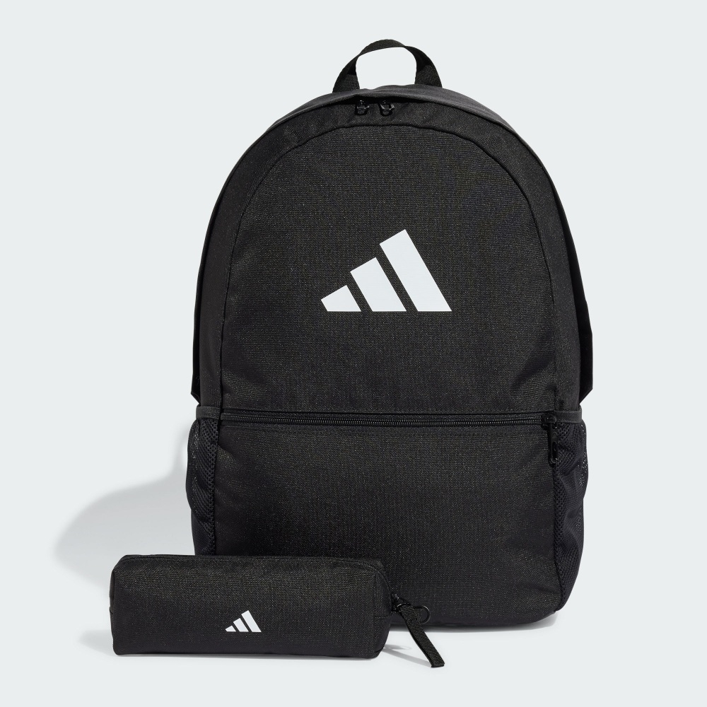 adidas 愛迪達 多功能後背包+筆袋組|環保材質•男女通用 通勤上學必備•輕量耐用•潮流百搭 JI8081