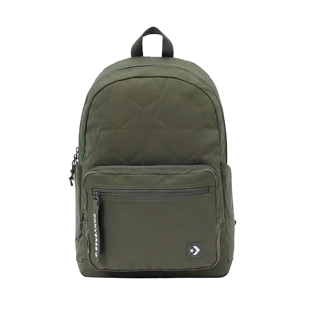 CONVERSE 匡威 後背包 Go Backpack 橄欖綠 書包 筆電包 電腦包 水瓶側袋 UA5829E48