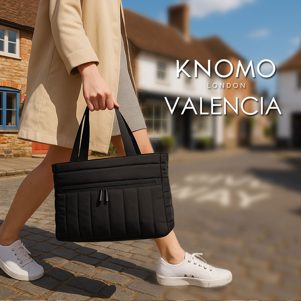 KNOMO VALENCIA 超大托特電腦包-黑色