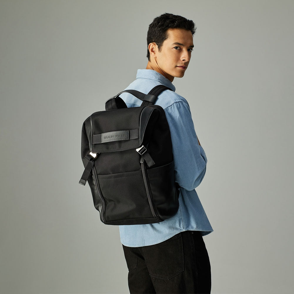 BRAUN BUFFEL 德國小金牛 台灣總代理 瑞瑟 後背包-黑色/BF583-73-BK