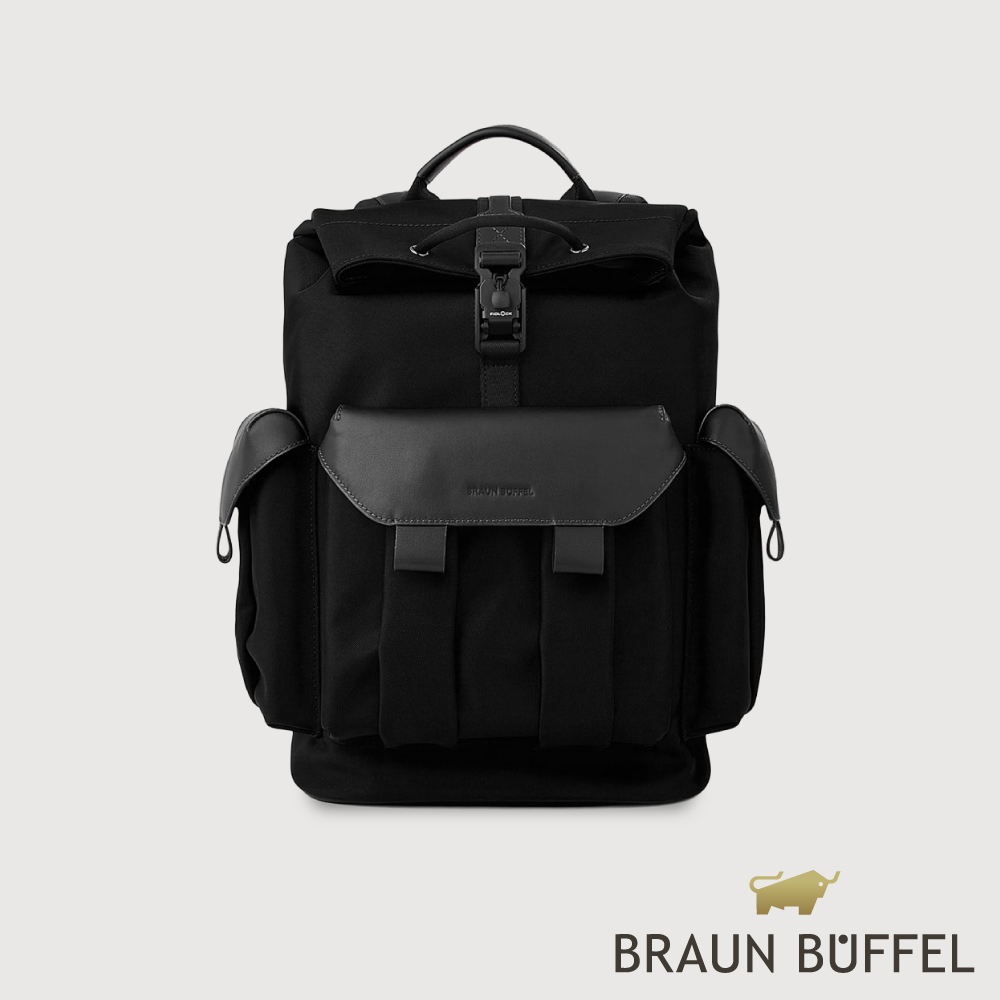 BRAUN BUFFEL 德國小金牛 台灣總代理 馬可-A 後背包-黑色/BF587-73-BK