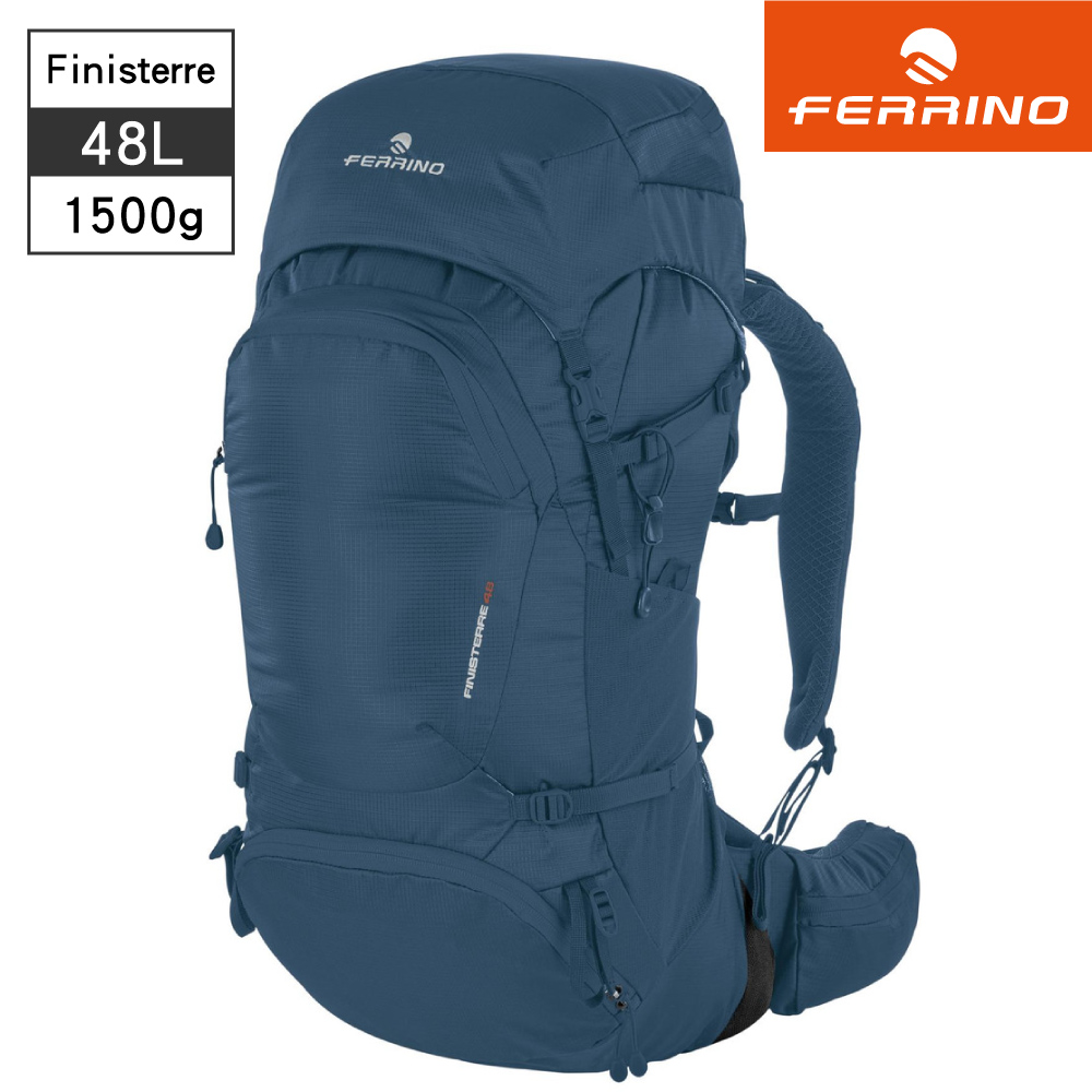 FERRINO 登山健行網架背包【深藍】Finisterre 48 75754