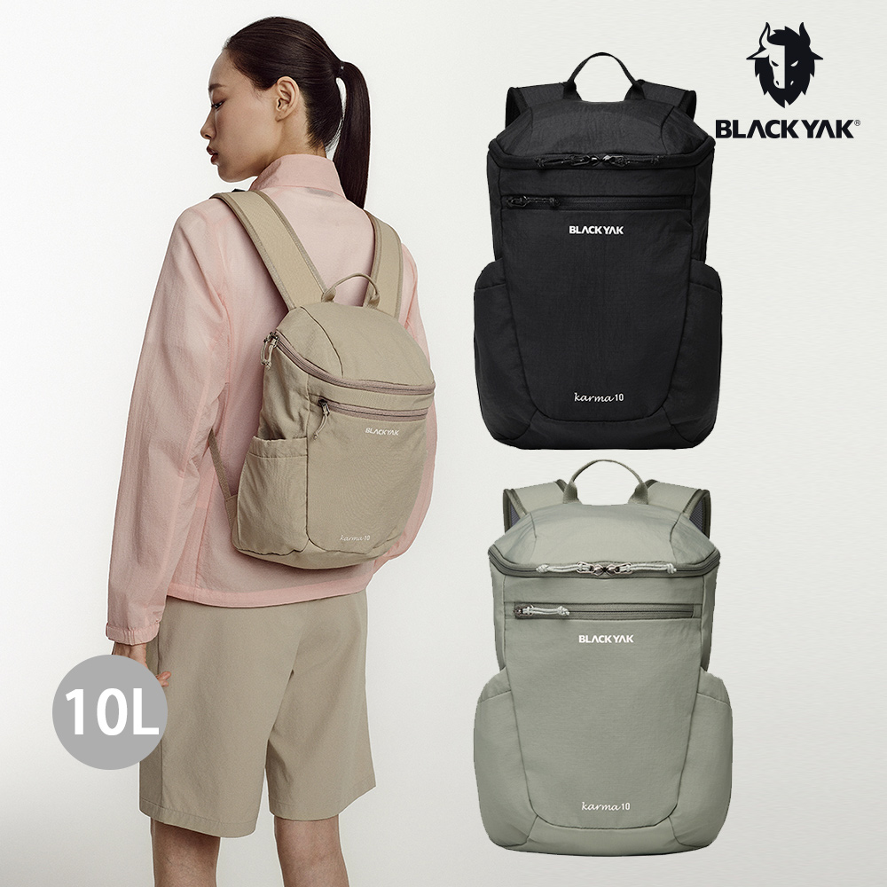 BLACKYAK KARMA 10L後背包(淺橄綠/黑色)-大開口 旅行輕便包 後背包 BYFB1NBE03