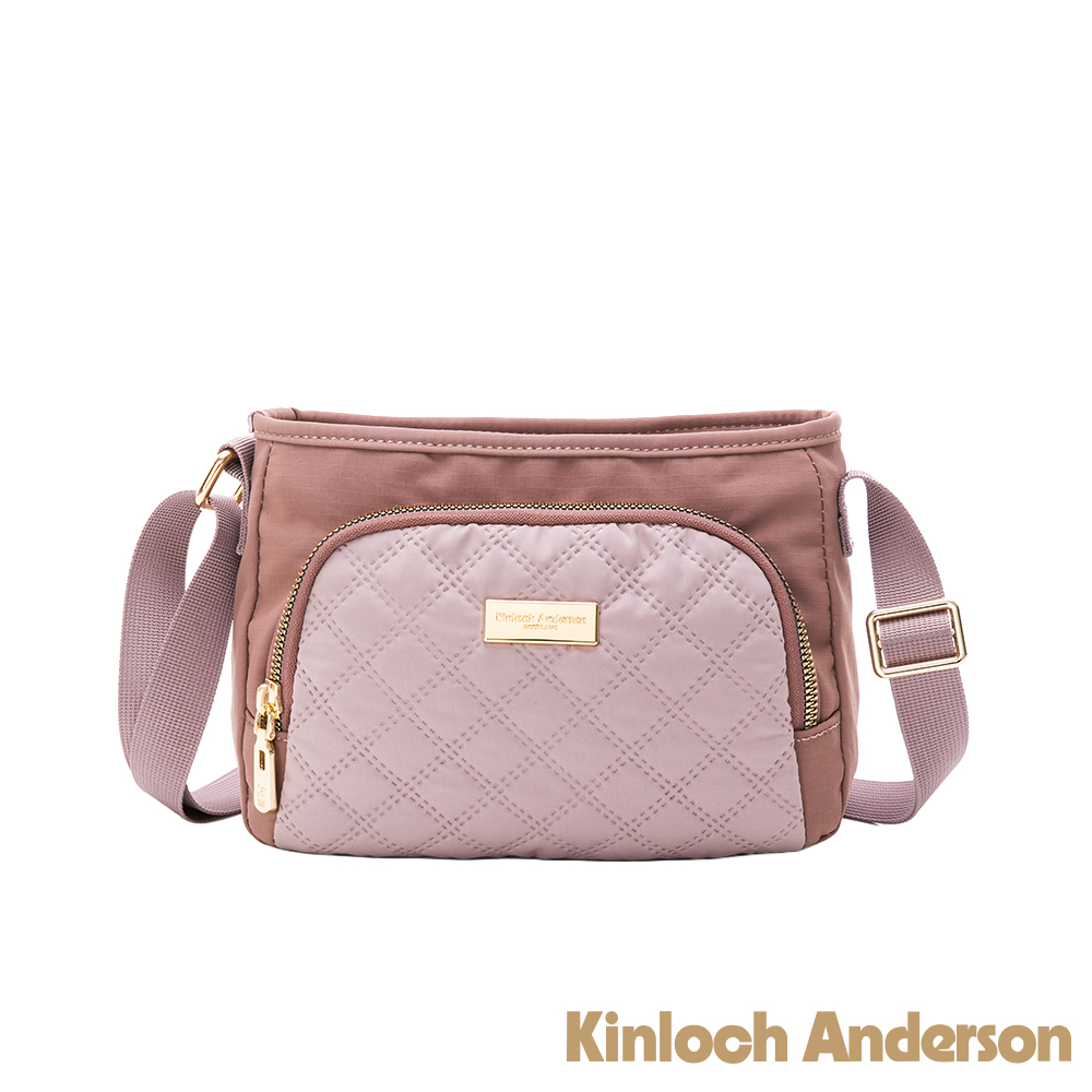 Kinloch anderson 金安德森 Harriet 菱格紋輕巧側背包-玫瑰粉
