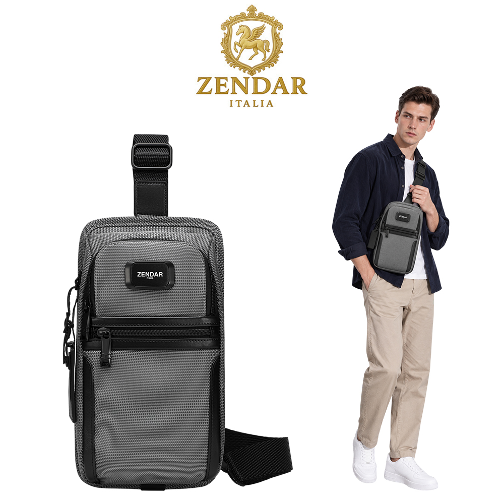 ZENDAR 限量3折 頂級高彈性斜背包 單肩包 英倫系列 全新專櫃展示品