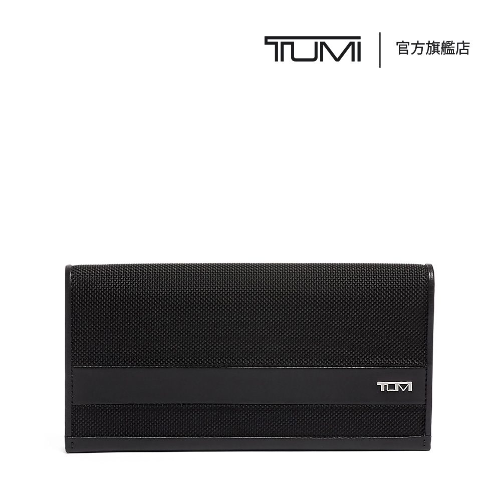 TUMI Alpha 彈道尼龍長款皮夾 - 黑色