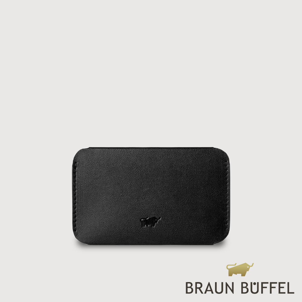 BRAUN BUFFEL 德國小金牛 台灣總代理 里安 2卡卡夾-黑色/BF712-124-BK