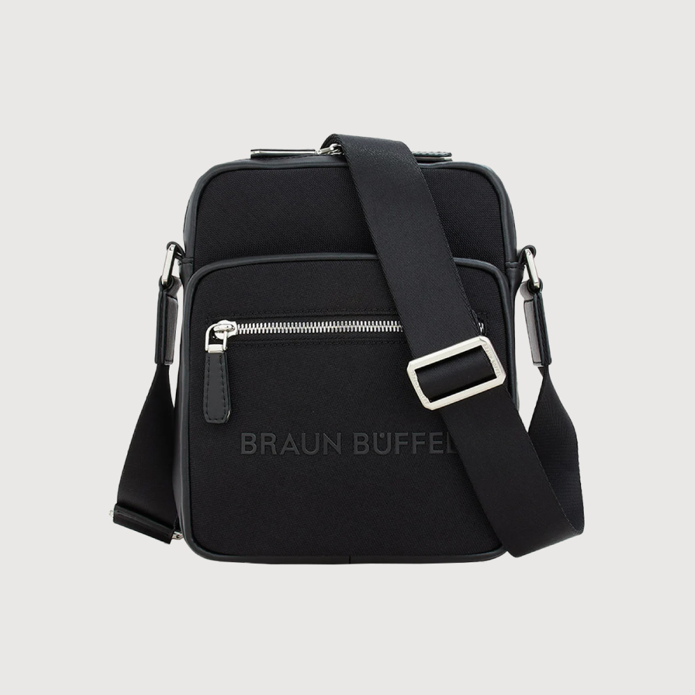 BRAUN BUFFEL 德國小金牛 台灣總代理 歐瑞恩 斜背包-黑色/BF551-16-BK